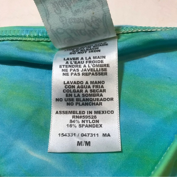 Lucky Brand Y2K Blue Green Bikini Swimsuit Swim Wear Summer Medium Bottoms M GUC - Picture 8 of 10